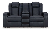 Fyne-dyme - Power Reclining Loveseat With Console/Adj Hdrst - R&R Furniture Gallery (Fountain Valley, CA)
