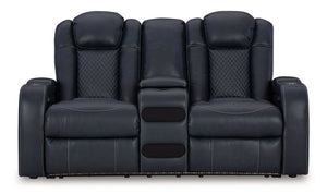 Fyne-dyme - Power Reclining Loveseat With Console/Adj Hdrst - R&R Furniture Gallery (Fountain Valley, CA)