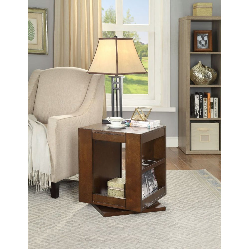 Pisanio - 22" End Table - Espresso - R&R Furniture Gallery (Fountain Valley, CA)