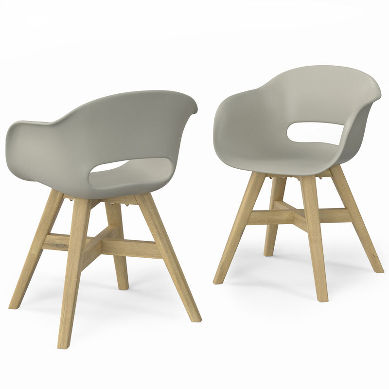 Kona - Outdoor Dining Chair In Plastic (Set of 2) - R&R Furniture Gallery (Fountain Valley, CA)