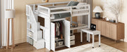 Loft Bed With Stairs, Bookshelf, Drawers, Desk & Wardrobe, Space Saving Multifunctional Furniture - R&R Furniture Gallery (Fountain Valley, CA)