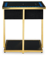 Rexwell - Accent Table With Speaker - Black / Gold Finish - R&R Furniture Gallery (Fountain Valley, CA)