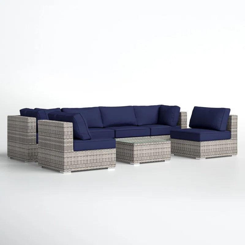 Seating Set With Cushions Handcrafted Wicker Design - R&R Furniture Gallery (Fountain Valley, CA)
