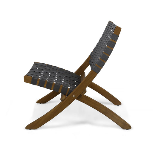 Solidago - Outdoor And Strapping Belt Folding Chairs, (Set of 2) - Black / Brown - R&R Furniture Gallery (Fountain Valley, CA)