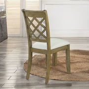 Karsen - Side Chair (Set of 2) - Beige Linen & Rustic Oak - R&R Furniture Gallery (Fountain Valley, CA)