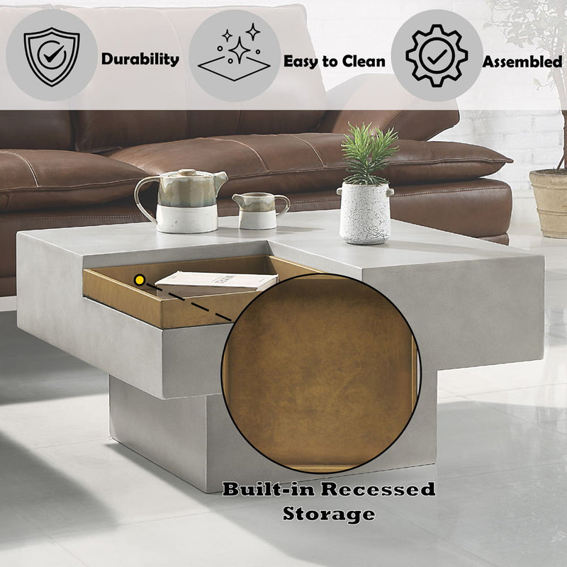 Kailano - Coffee Table - Weathered Gray - R&R Furniture Gallery (Fountain Valley, CA)