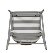 Outdoor Bar Height Metal Frame Counter Stools With Scallop Shaped Backrest & Water Resistant Cushions - R&R Furniture Gallery (Fountain Valley, CA)