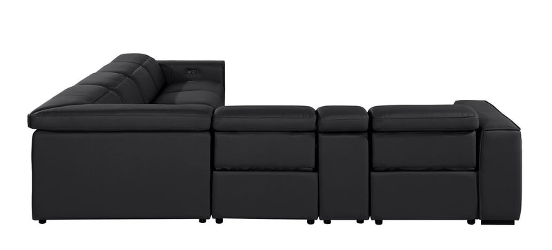 1224 - 7-Piece L-Shaped Sectional Sofa In With 4 Power Recliners & Power Headrests