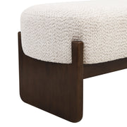 Noble House Loop Yarn Ottoman bench with a woven, textured design, perfect for living room or entryway decor.