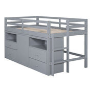 Loft Bed With 4 Drawers, Underneath Cabinet And Shelves - R&R Furniture Gallery (Fountain Valley, CA)