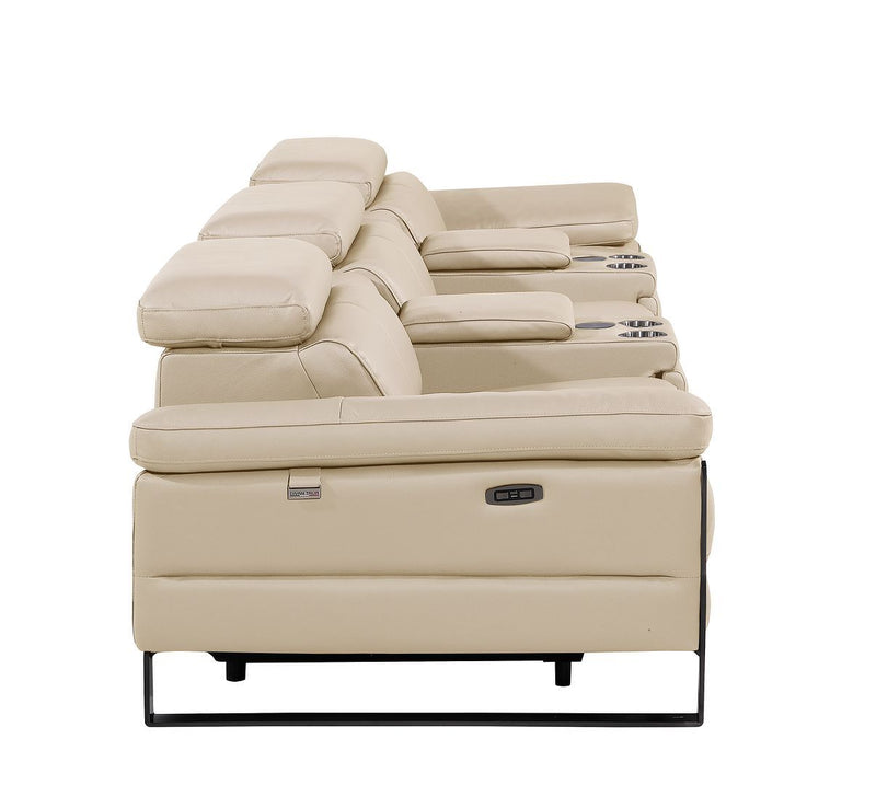 1246 - Modular Power Triple Reclining Dual Console Sofa With Power Reclining Headrests