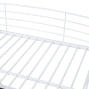 Loft Bed With 4 Layers Of Shelves And L-Shaped Desk, Stylish Metal Frame Bed With A Set Of Sockets, USB Ports And And Wireless Charging - R&R Furniture Gallery (Fountain Valley, CA)
