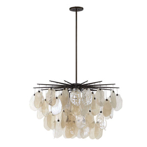 Seeded Shield - 8 Light Chandelier