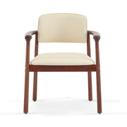 Dining Room Chairs, Ideal For Home & Kitchen (Set of 2) - Beige / Dark Walnut - R&R Furniture Gallery (Fountain Valley, CA)