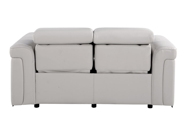 1126 - Top Grain Power Reclining Italian Leather Loveseat - R&R Furniture Gallery (Fountain Valley, CA)