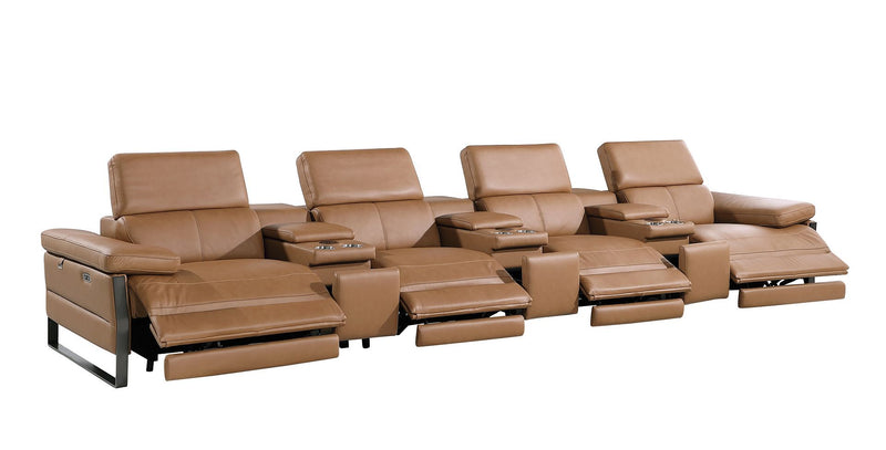 1246 - Modular Power Triple Reclining Triple Console Sofa With Power Reclining Headrests