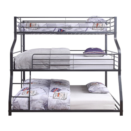 Caius II - Twin Over Full/Queen Bunk Bed - Gunmetal - R&R Furniture Gallery (Fountain Valley, CA)