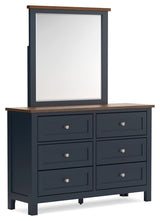 Landocken - Dresser and Mirror - Brown / Blue - R&R Furniture Gallery (Fountain Valley, CA)