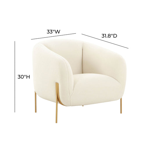 Kandra - Shearling Accent Chair - Cream - R&R Furniture Gallery (Fountain Valley, CA)