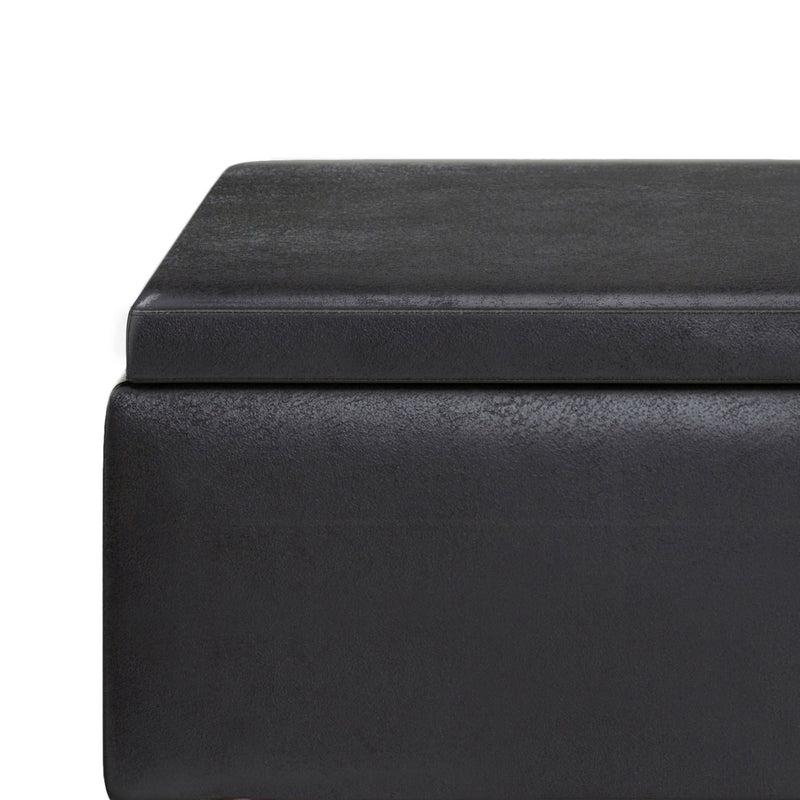 Owen - Tray Top Small Coffee Table Upholstered Storage Ottoman - R&R Furniture Gallery (Fountain Valley, CA)