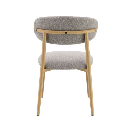 Kacey - Side Chair (Set of 2) - Gray Boucle & Natural - R&R Furniture Gallery (Fountain Valley, CA)