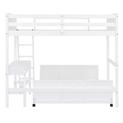 Full Over Full Bunk Bed With Desk - R&R Furniture Gallery (Fountain Valley, CA)