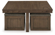 Boardernest - Cocktail Table With 4 Stools (Set of 5) - Brown - R&R Furniture Gallery (Fountain Valley, CA)
