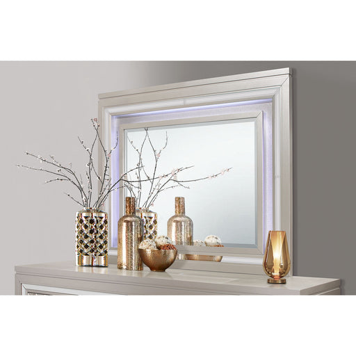 Cross - Glam Mirror With LED - Champagne - R&R Furniture Gallery (Fountain Valley, CA)