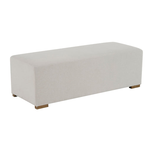 Simple Long Ottoman For Living Room - White - R&R Furniture Gallery (Fountain Valley, CA)