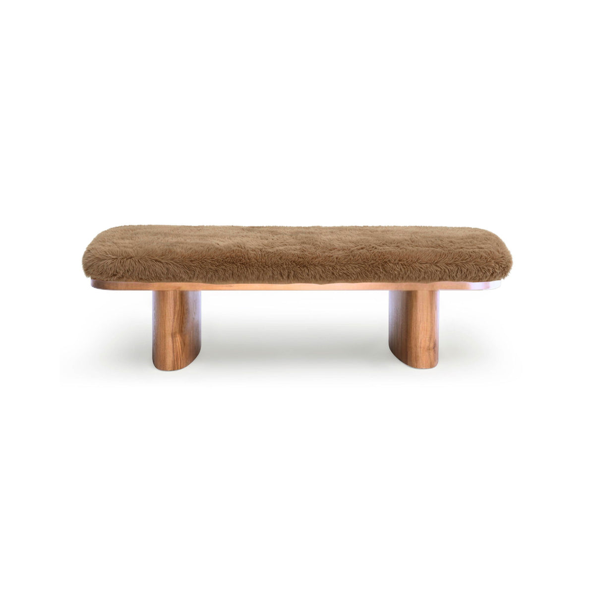Upholstered Ollie straight bench by TOV Furniture with a sleek design and cushioned seating, perfect for modern home decor.