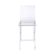 Nadie - Counter Height Chair (Set of 2) - Clear Acrylic & Chrome - R&R Furniture Gallery (Fountain Valley, CA)