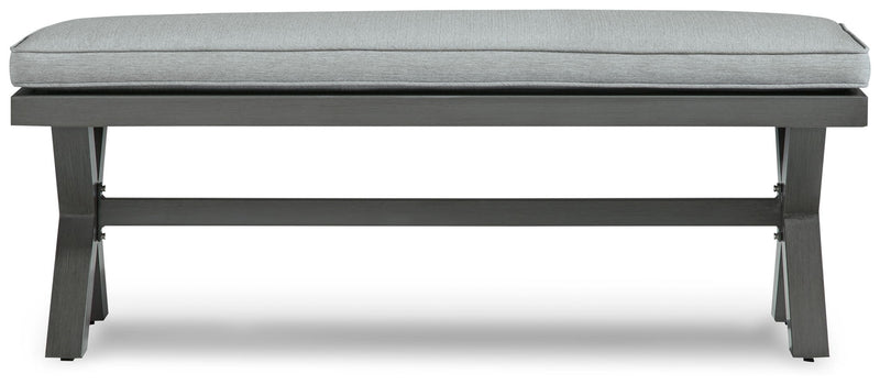 Elite Park - Bench With Cushion - Gray - R&R Furniture Gallery (Fountain Valley, CA)