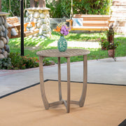 Hermosa - Rustic Circular Bistro Table - Gray - R&R Furniture Gallery (Fountain Valley, CA)