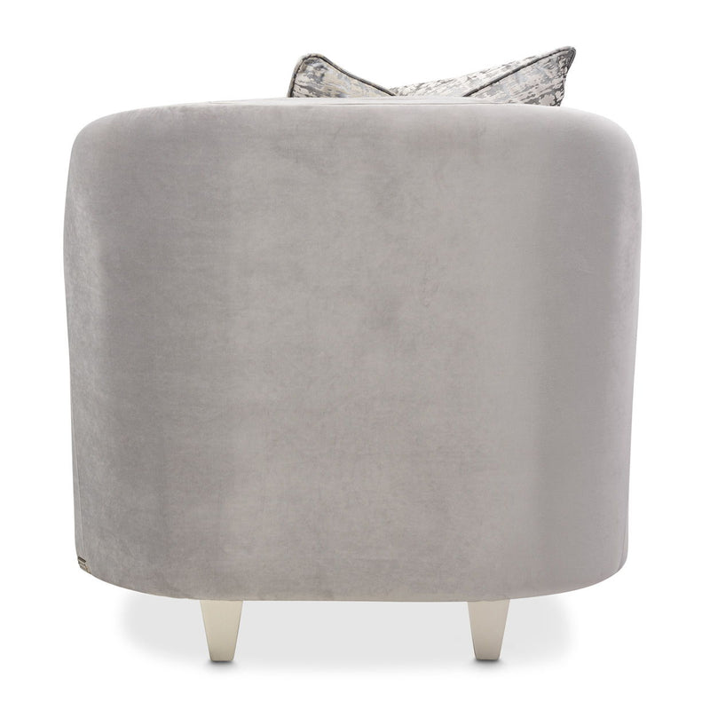Roxbury Park - Velvet Matching Chair - Steel / Slate - R&R Furniture Gallery (Fountain Valley, CA)