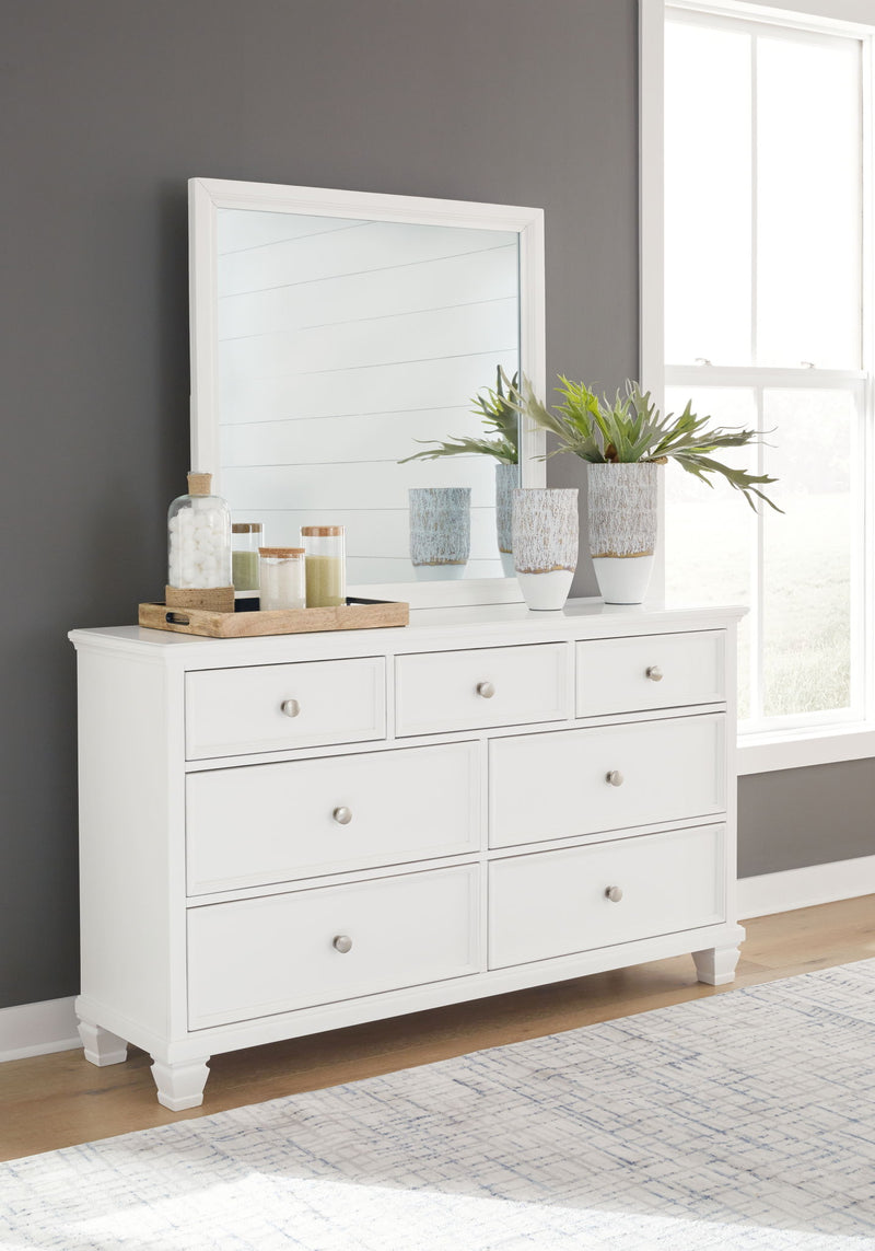 Fortman - Dresser And Mirror - White - R&R Furniture Gallery (Fountain Valley, CA)
