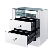 Nysa - 20" X 14" Accent Table - Mirrored & Faux Crystals - R&R Furniture Gallery (Fountain Valley, CA)