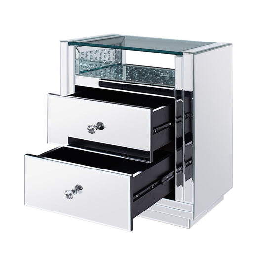 Nysa - 20" X 14" Accent Table - Mirrored & Faux Crystals - R&R Furniture Gallery (Fountain Valley, CA)