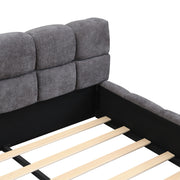 Elegant Upholstered Bed With Checkerboard Design - R&R Furniture Gallery (Fountain Valley, CA)