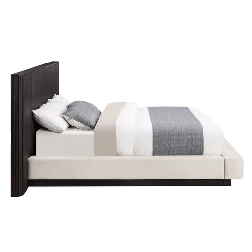 Clayten - Queen Bed - Beige / Espresso - R&R Furniture Gallery (Fountain Valley, CA)