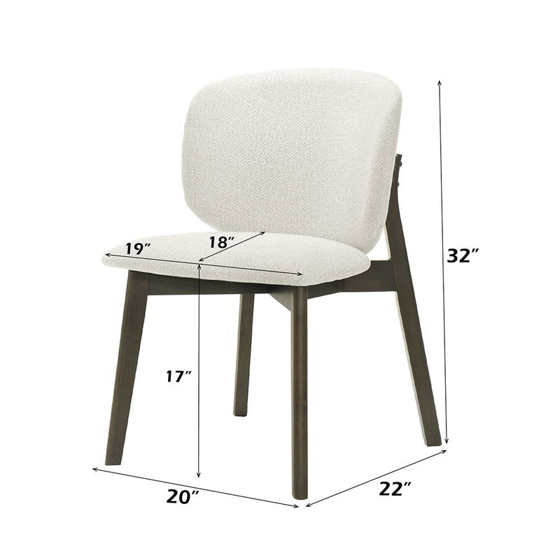 Mallin - Side Chair (Set of 2) - Gray Chenille & Walnut - R&R Furniture Gallery (Fountain Valley, CA)