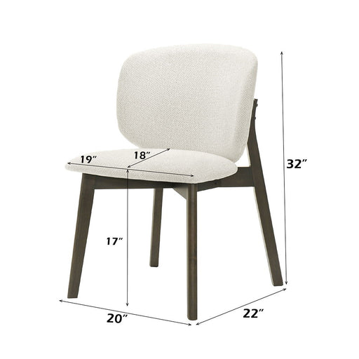 Mallin - Side Chair (Set of 2) - Gray Chenille & Walnut - R&R Furniture Gallery (Fountain Valley, CA)