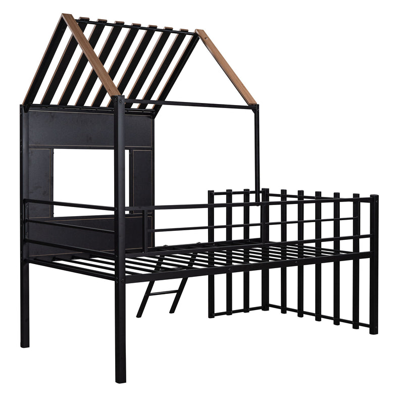 Loft Bed With Roof, Window, Guardrail, Ladder - R&R Furniture Gallery (Fountain Valley, CA)