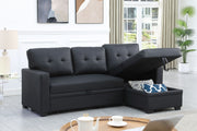 Upholstered Pull Out Sectional Sofa With Chaise - R&R Furniture Gallery (Fountain Valley, CA)