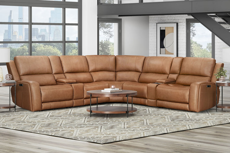Parker Living Belmont zero gravity power reclining sectional with adjustable headrests, featuring plush cushions and modern design.