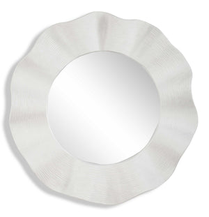 Wave Length - Round Mirror - White