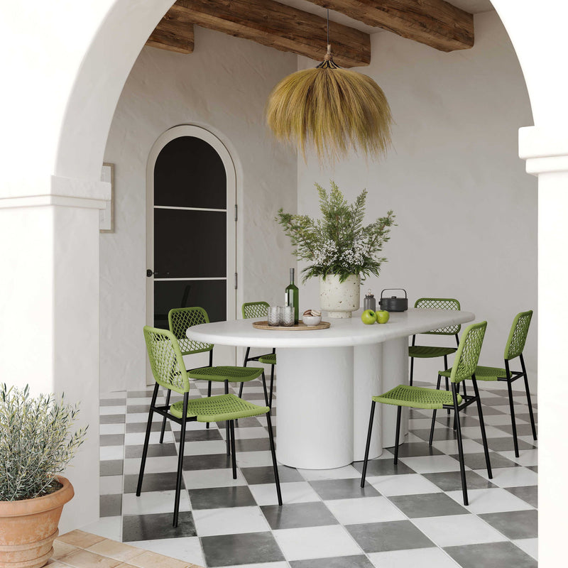 Elika - Faux Plaster Oval Dining Table - R&R Furniture Gallery (Fountain Valley, CA)