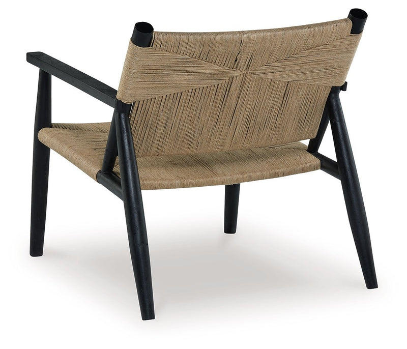 Halfmore - Accent Chair - Black / Natural - R&R Furniture Gallery (Fountain Valley, CA)