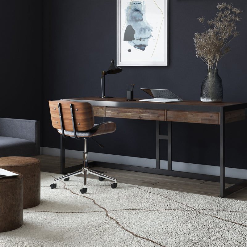 Erina - Large Desk - Rustic Natural Aged Brown - R&R Furniture Gallery (Fountain Valley, CA)
