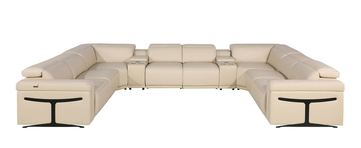 1126 - 10-Piece U-Shaped Sectional Sofa In With 4 Power Recliners & Power Headrests