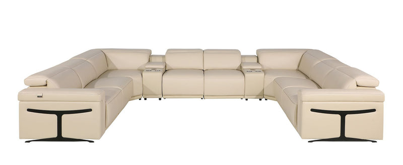 1126 - 10-Piece U-Shaped Sectional Sofa In With 4 Power Recliners & Power Headrests